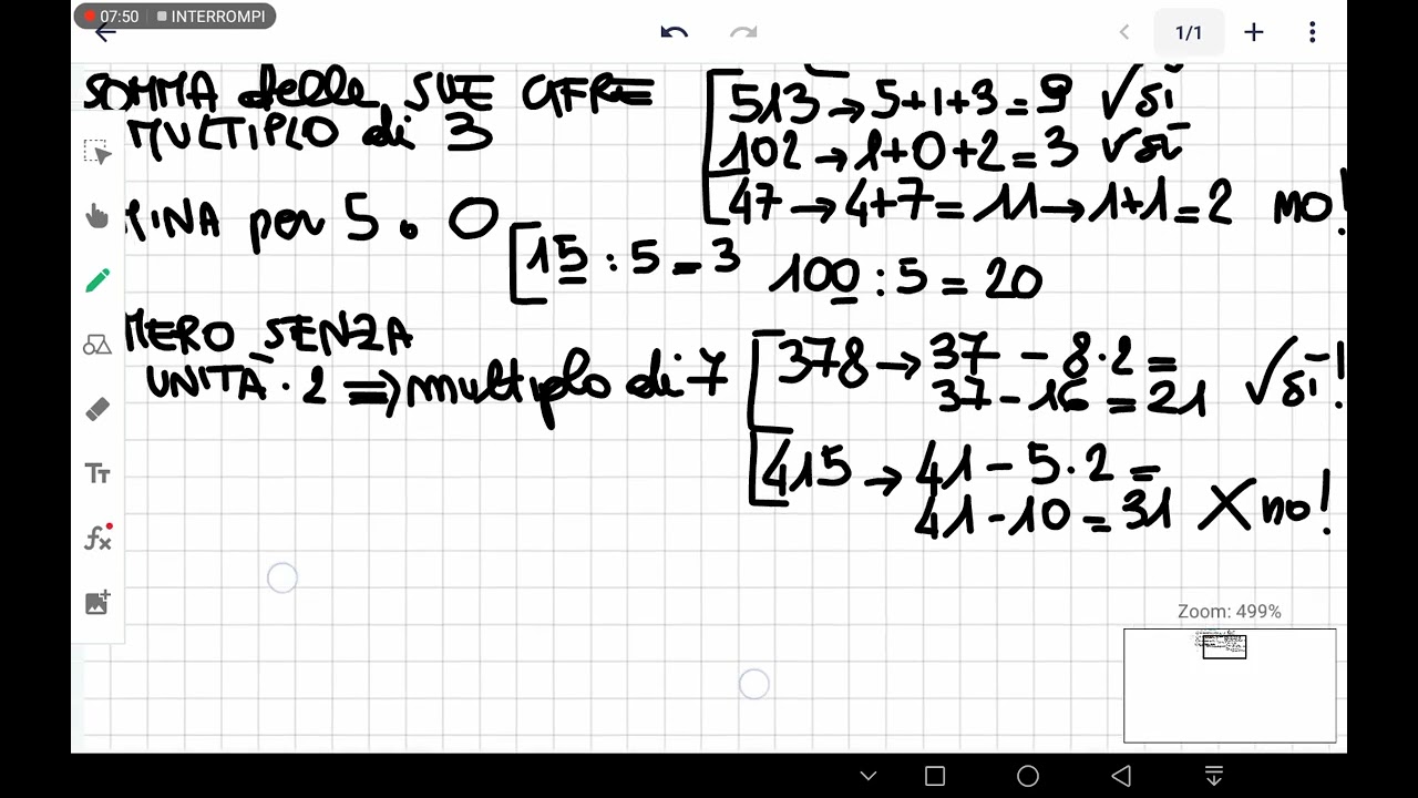 GV Prof _ 1*m Criteri di divisibilità (per 2, 3, 5, 7, 11, 10)