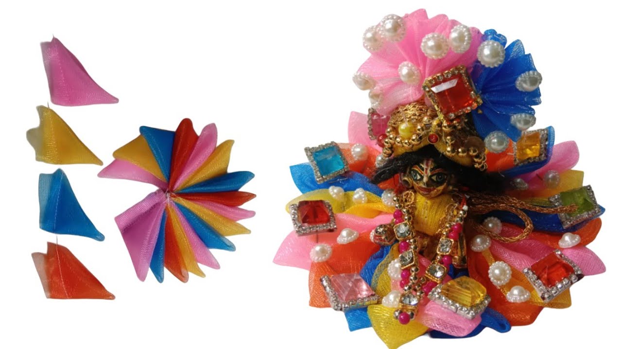 बचे हुए फैब्रिक से बनाएं कान्हा जी की बहुत ही प्यारी सी ड्रेस/how to make Kanha ji heavy dress #holi