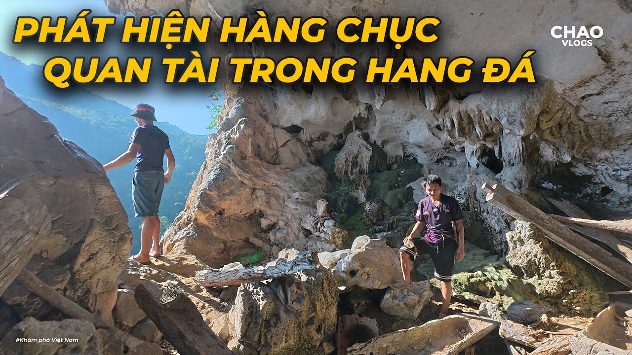 Bí Ẩn Rùng Rợn Hang Phi Ở Thanh Hoá Có Hàng Chục Quan Tài Cổ Cheo Leo Trên Vách Đá..!!