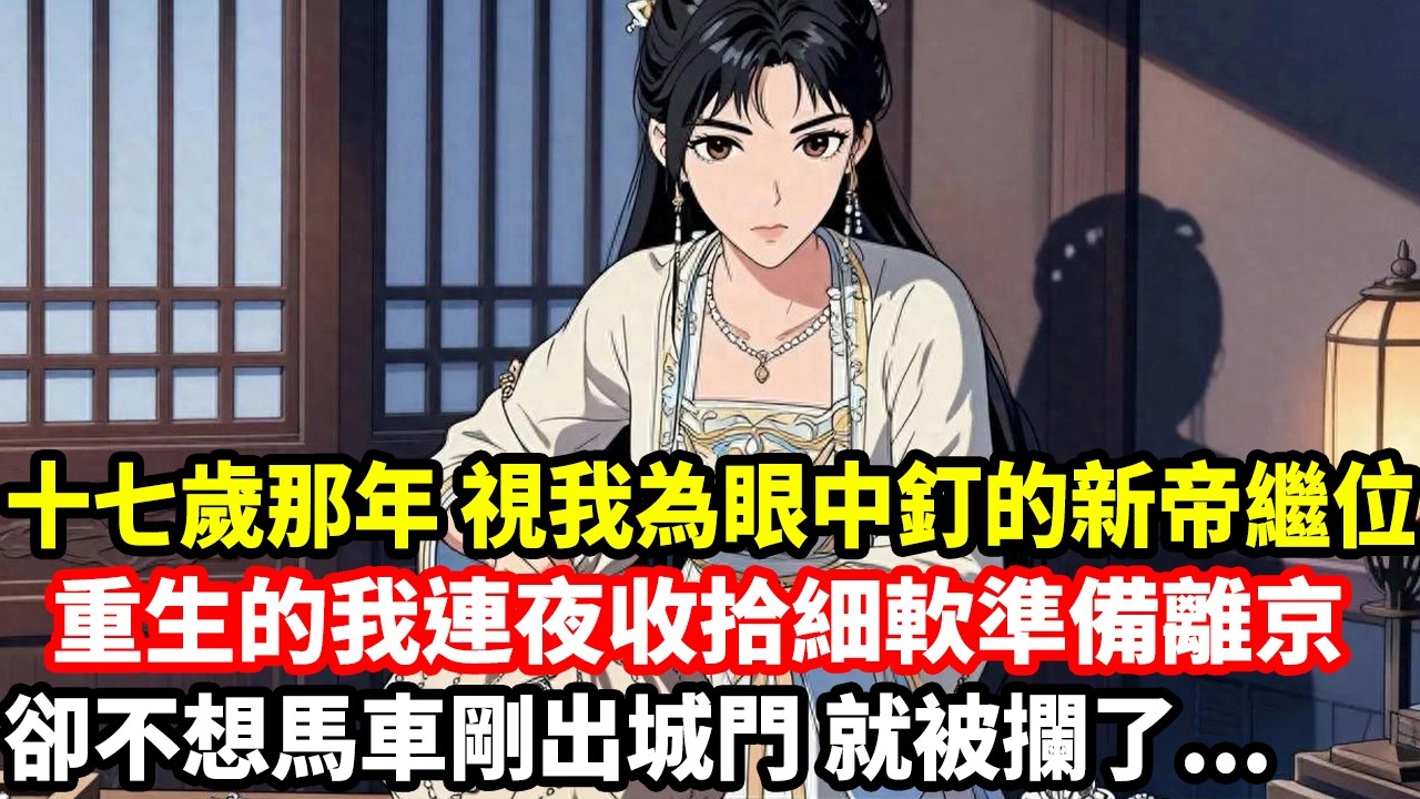 十七歲那年，視我為眼中釘的新帝繼位，重生的我連夜收拾細軟準備離京，卻不想馬車剛出城門，就被攔了......