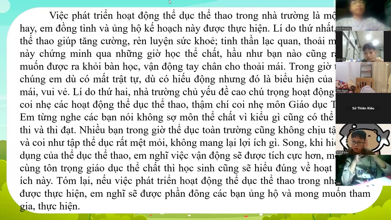Tìm hiểu cách viết một đoạn văn nêu ý kiến tán thành một sự việc, hiện tượng - Lớp 5.