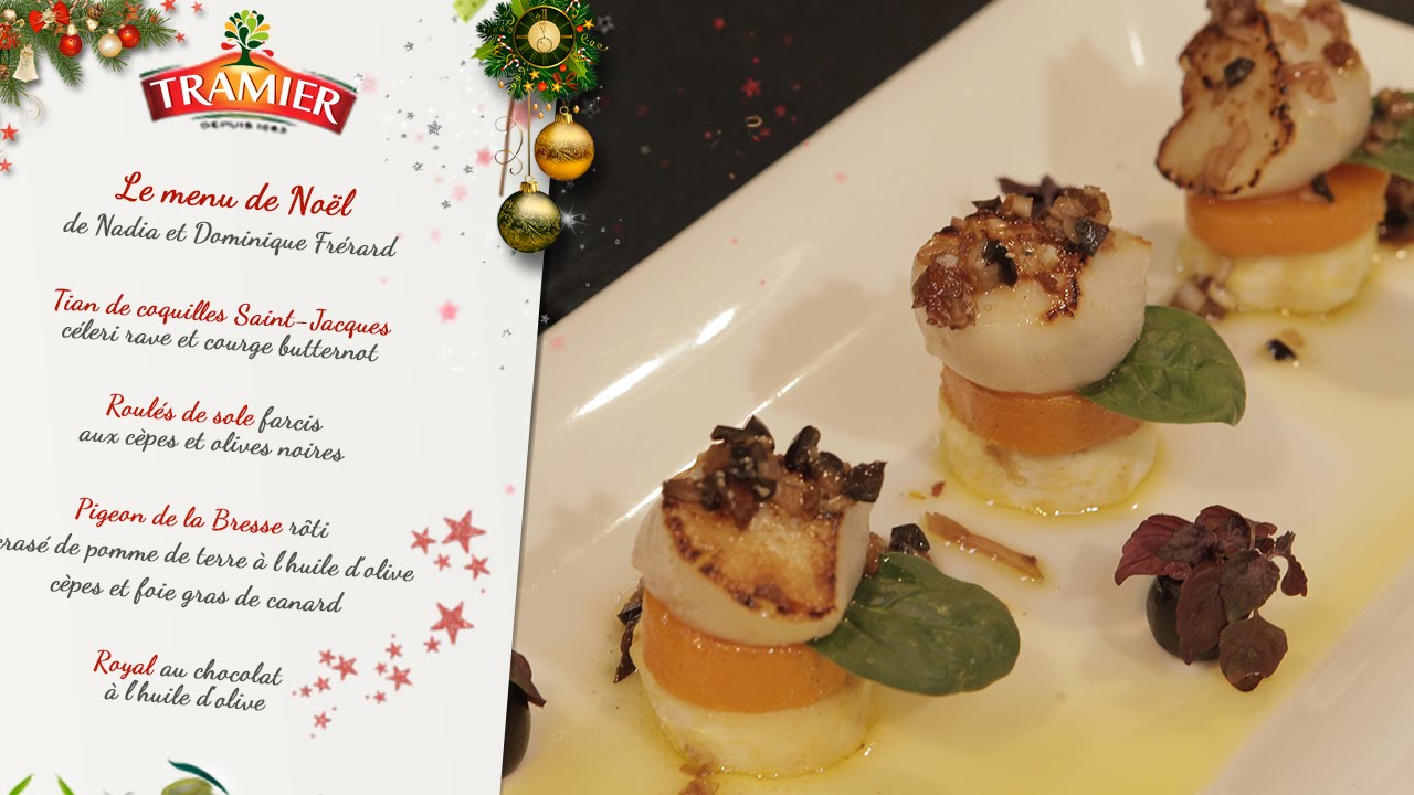 L'entrée du menu de Noël Tramier - Le tian de saint-Jacques par Dominique Frérard