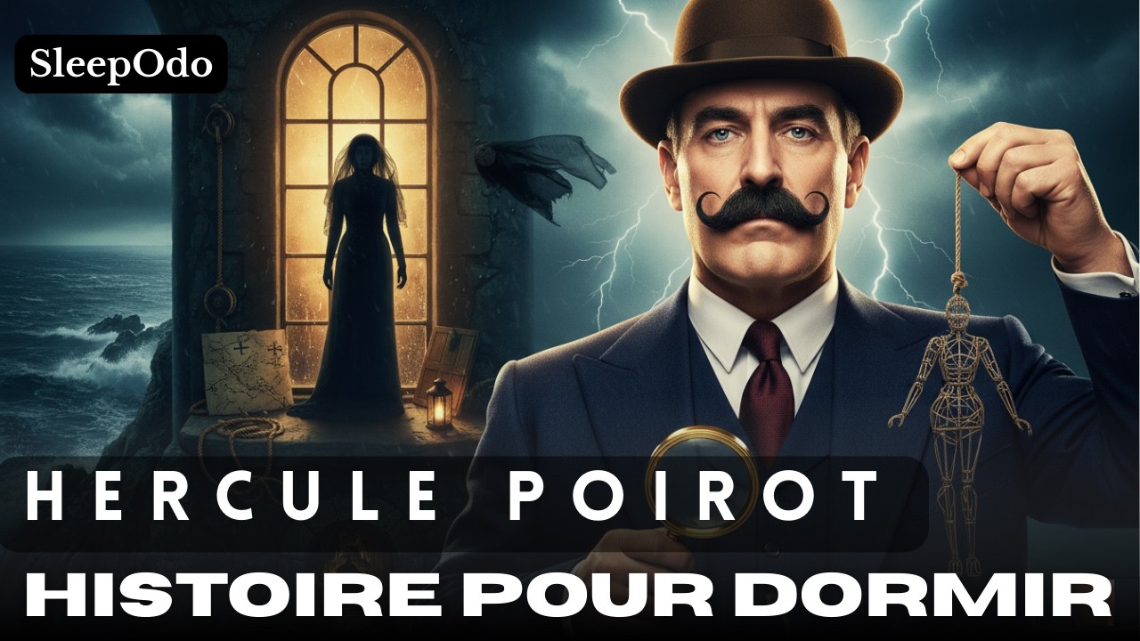 Hercule Poirot  | 3H00 | La Mort en Robe Noire | Histoire pour dormir 🌙 |  Voix homme