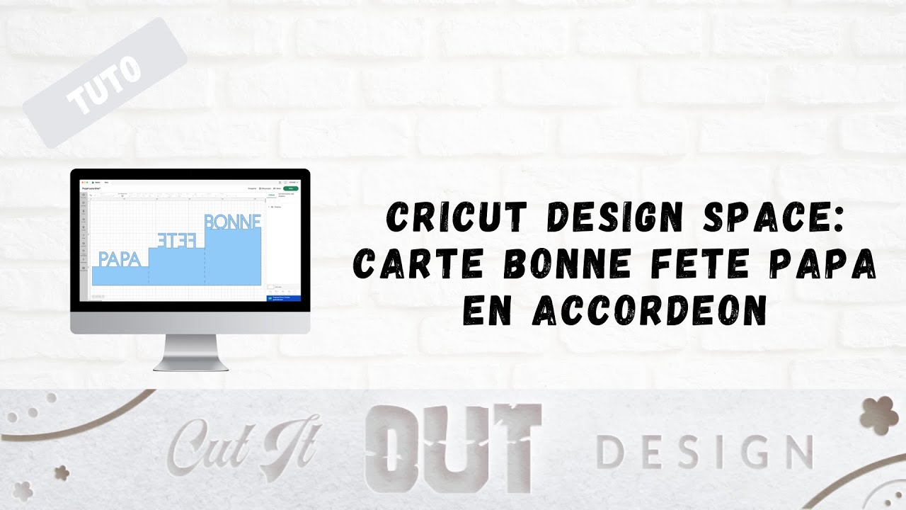 Cricut Design Space: Carte de la fête des pères en accordéon avec du texte soudé