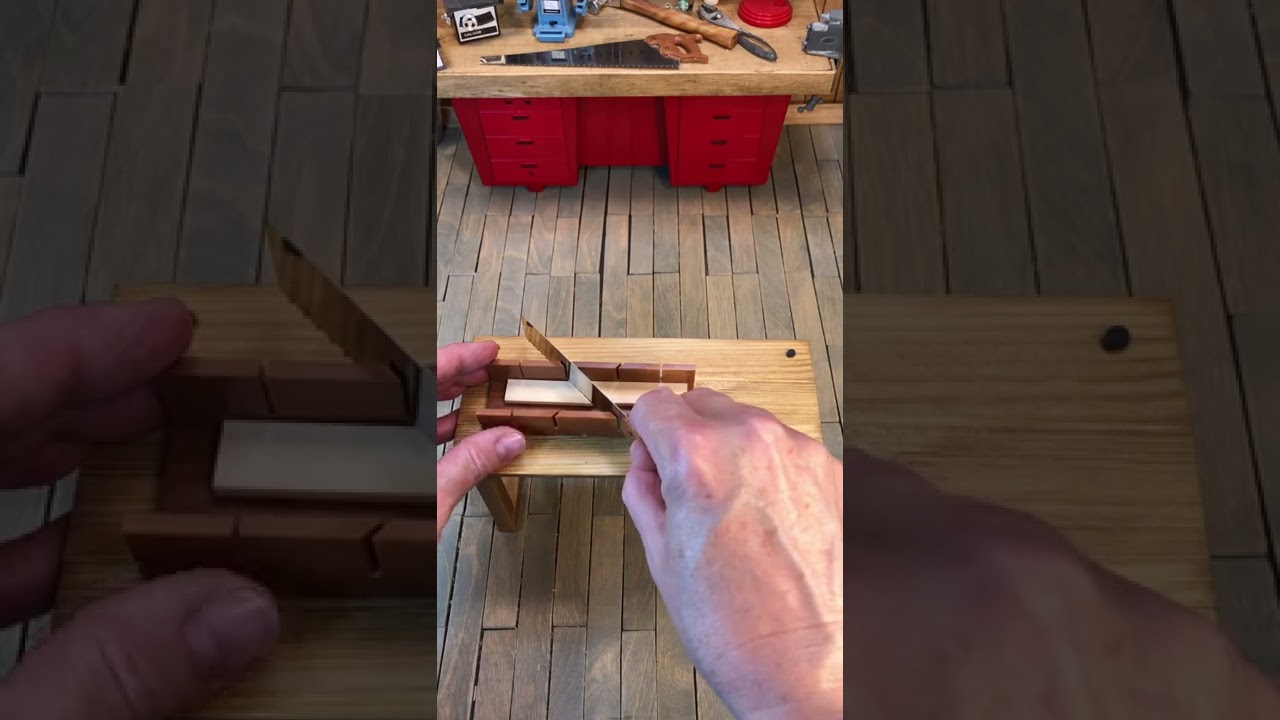 Miniature Miter Box Saw, Dollhouse Miniature,Miniature Tools #Shorts