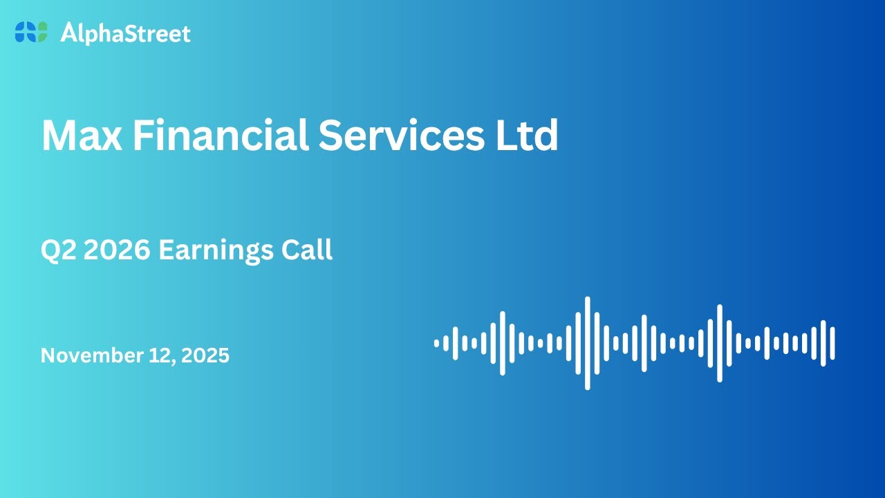 Max Financial Services Ltd Q2 FY2025-26 Earnings Conference Call