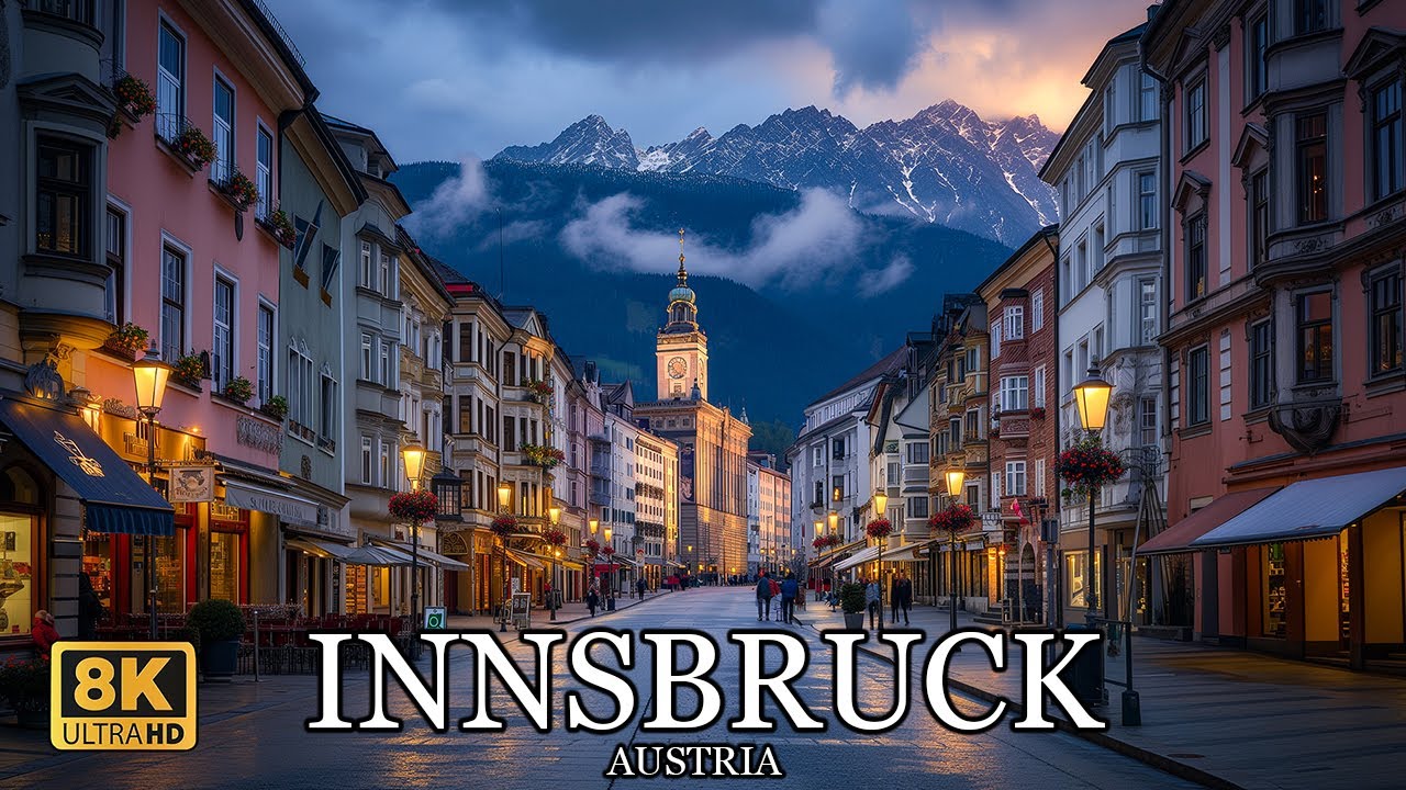 INNSBRUCK AUSTRIA 🇦🇹 - The Most Beautiful Evening City Walk In Tyrol 8K
