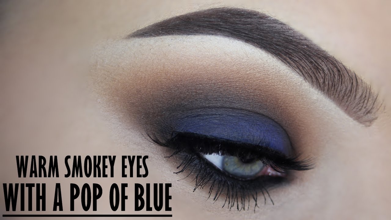 Smokey eye with a pop of blue - Makeupbyan