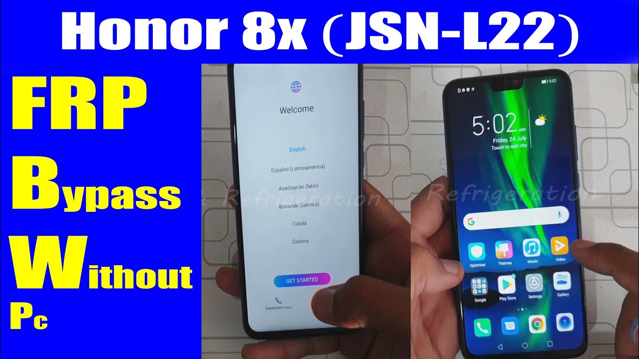 Все Huawei Honor Android 10 FRP Bypass Honor 8x (JSN-L22) Google Account без ПК | урду хинди