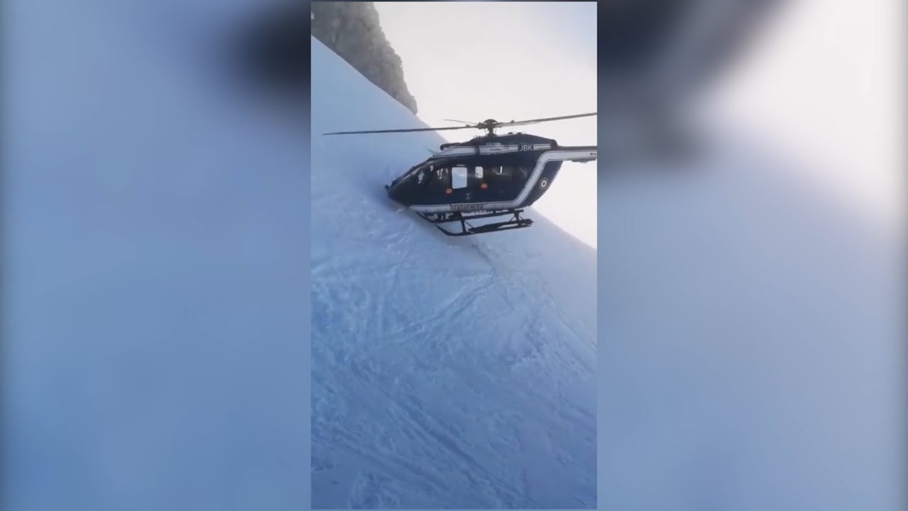 Millimeterarbeit am Berg: Spektakuläre Hubschrauber-Rettung