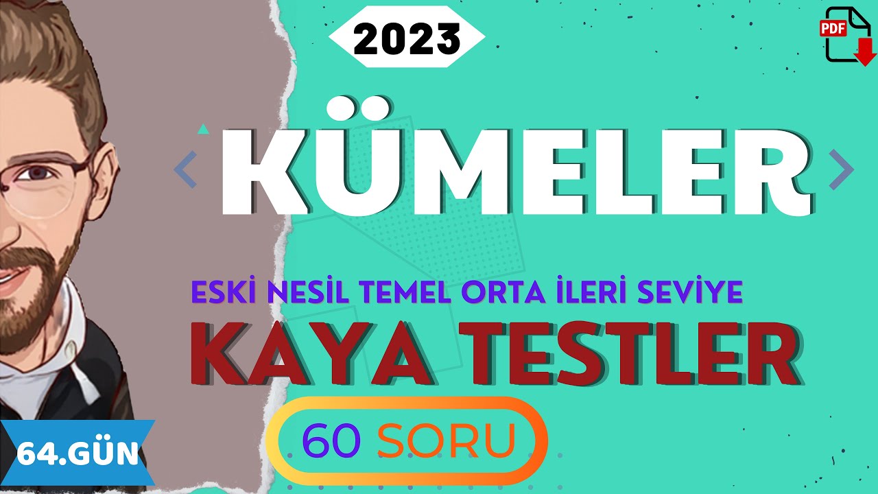 KÜMELER | KAYA TESTLER | 64.GÜN | 80 Günde Devri TYT Matematik | RENKLİ ÜCRETSİZ PDF