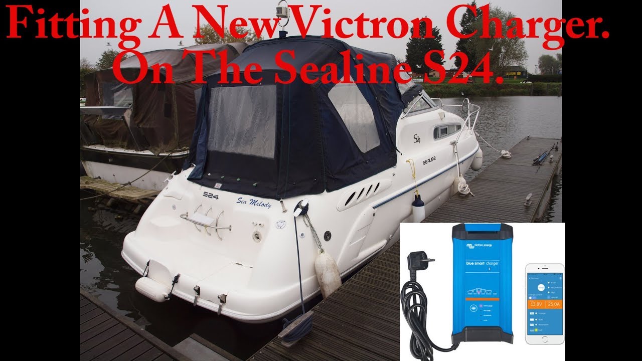 Sealine S24 Gets a new Victron battery charger.