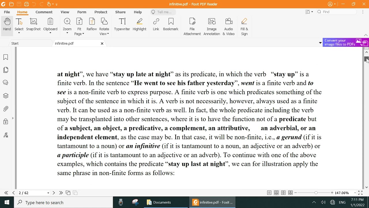 Infinitives, as subject, object, complement...