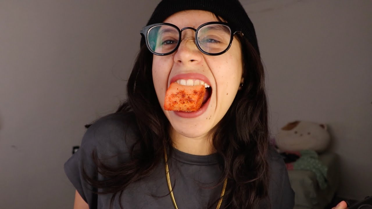 ASMR caña de azúcar con chile 🌶️