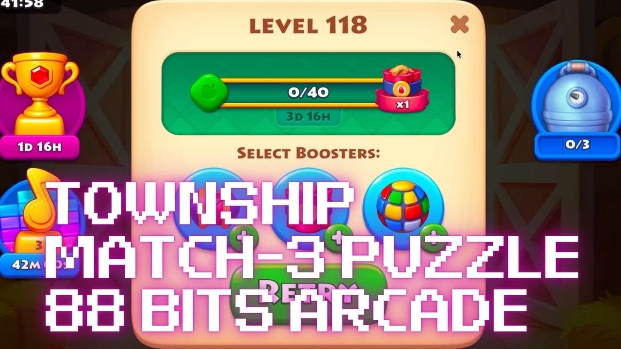 🚜 Township 🚜 Match-3 puzzle Level 118