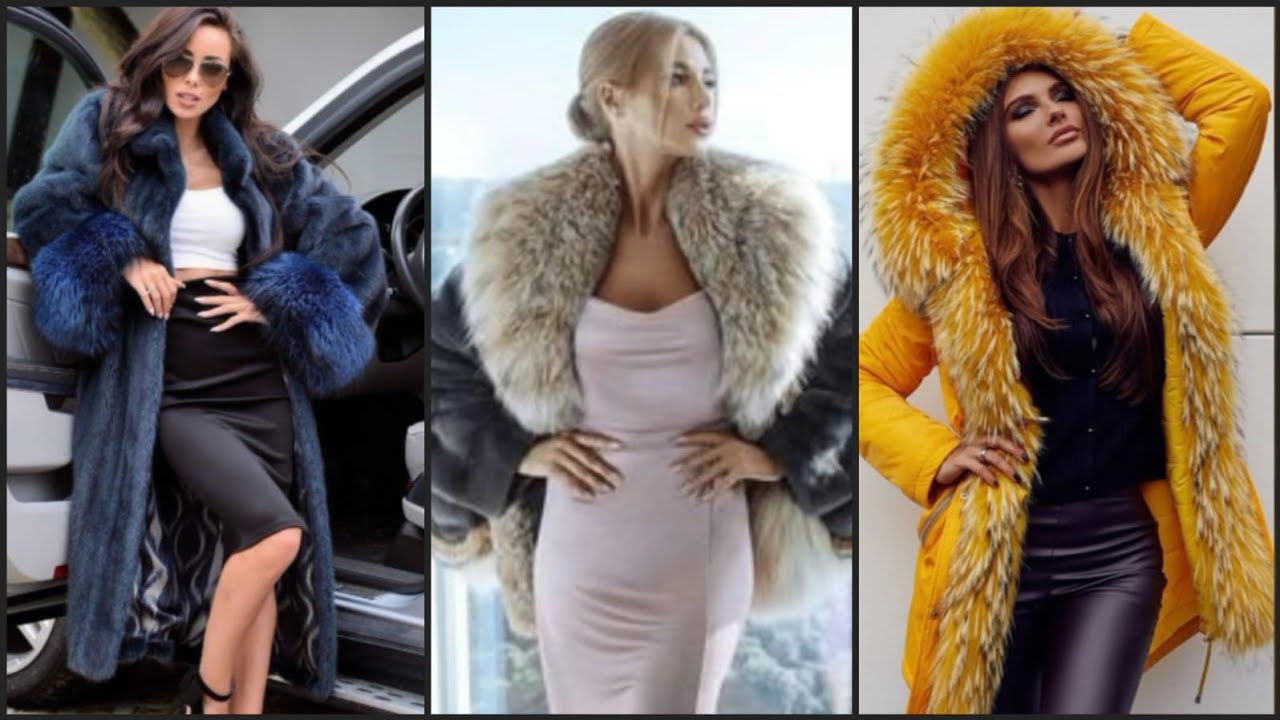 Very beautiful winter fur coat collection for girls#winter