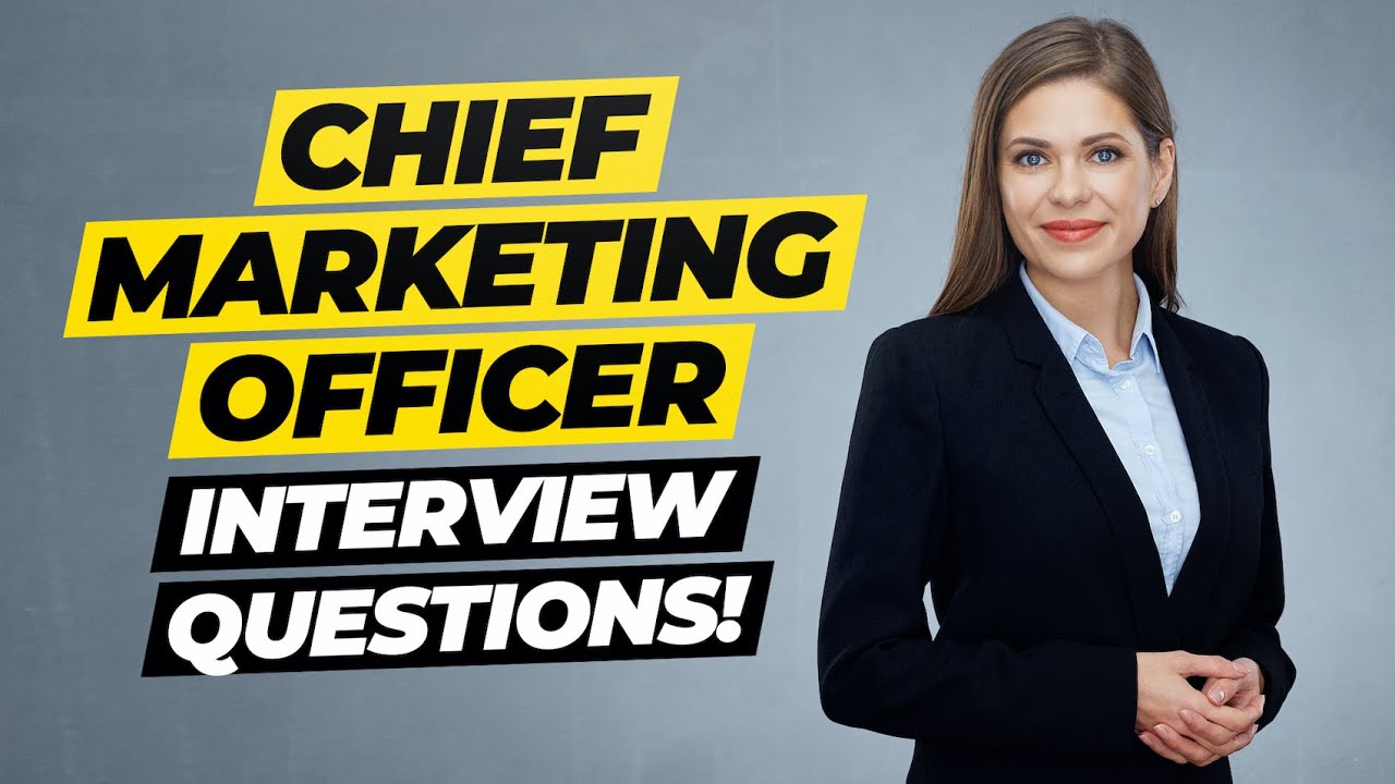 CHIEF MARKETING OFFICER (CMO) Interview Questions & ANSWERS! (How to PASS a CMO Interview!)