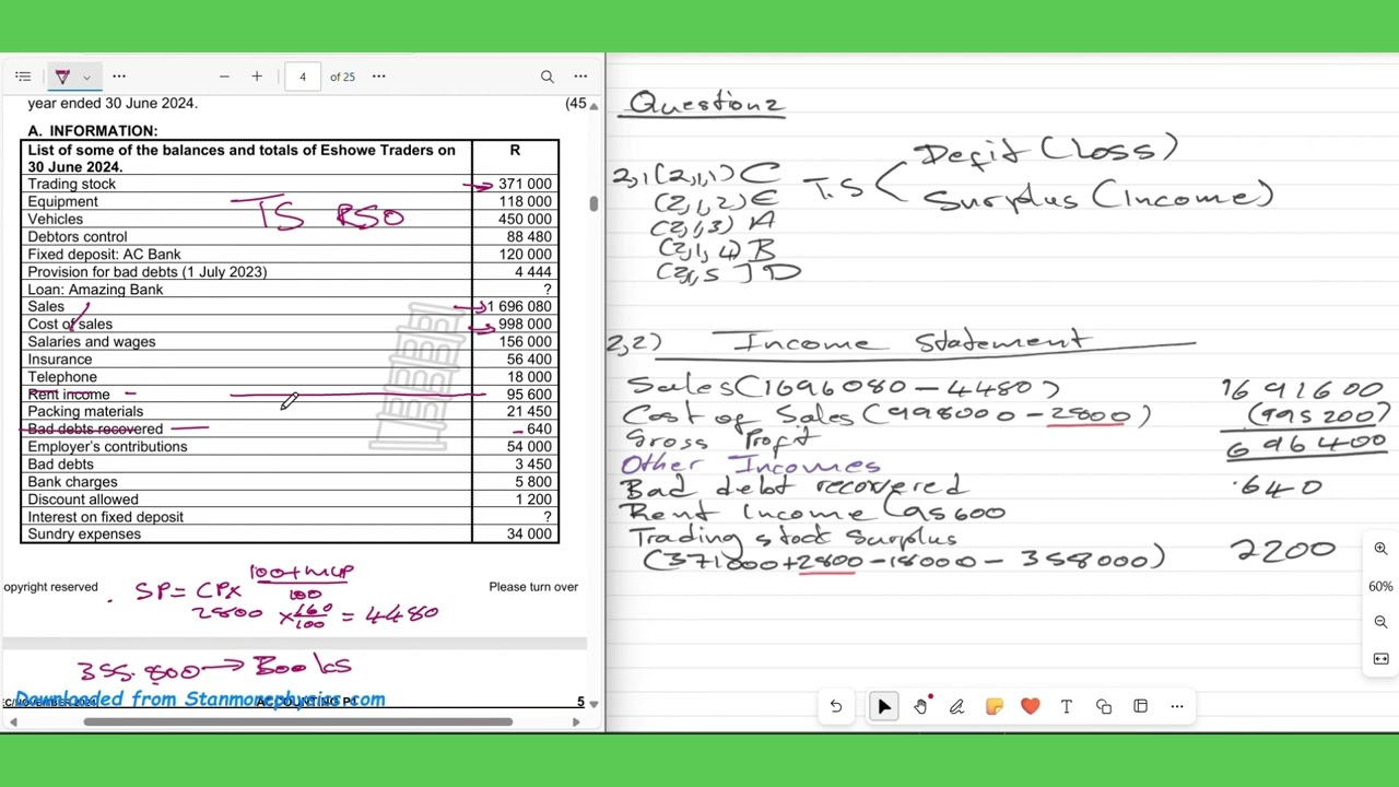 Income statement Part 1- Magic with The Accounting Guru, enjoy the Unique formulas.