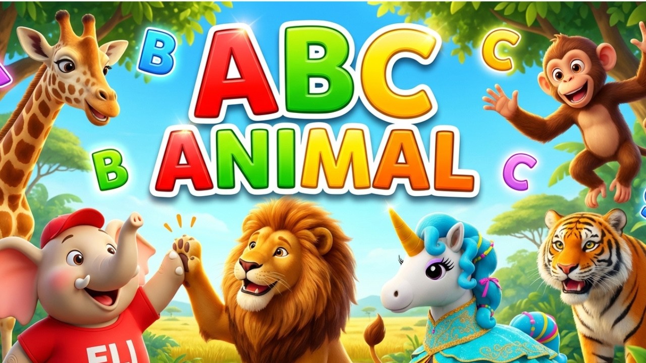 ABC Animal | Learn A to Z Animal Names for Kids | Elephant ELI & Unicorn | ABC Spotlight
