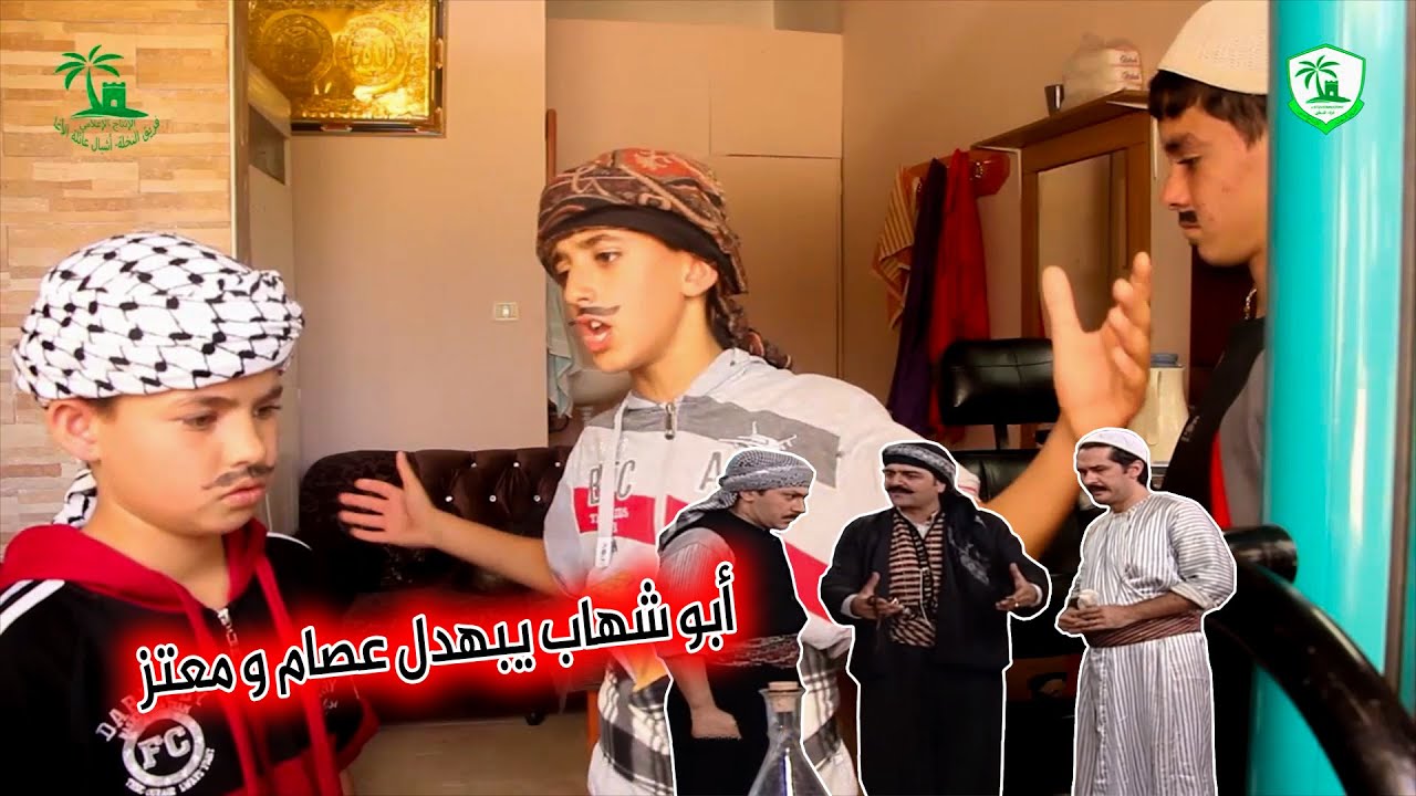 باب الحارة المشهد 22 _ بهدلة معتز وعصام من ابو شهاب _ فريق النخلة للانتاج الفني