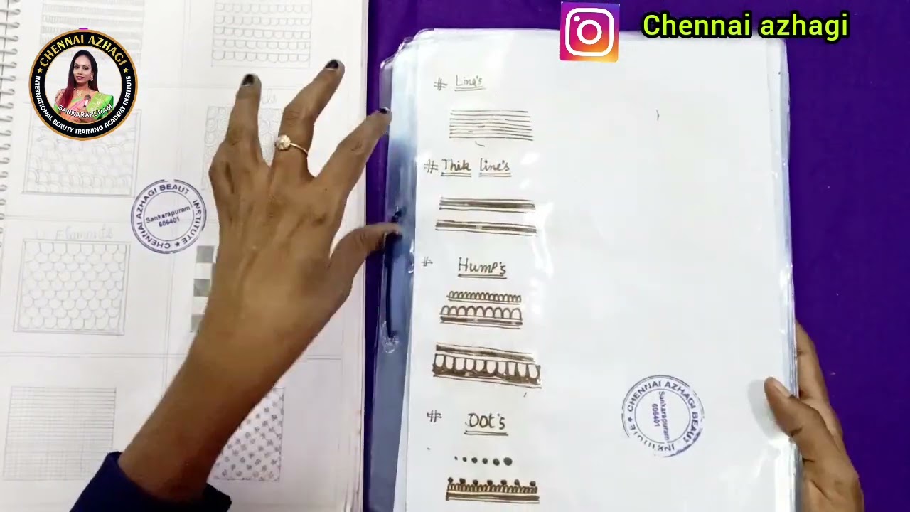 மெஹந்தி வகுப்புகள் நோட்ஸ் எடுப்பது எப்படி? #mehandi #mehandiart #beautician #beauty @chennaiazhagi