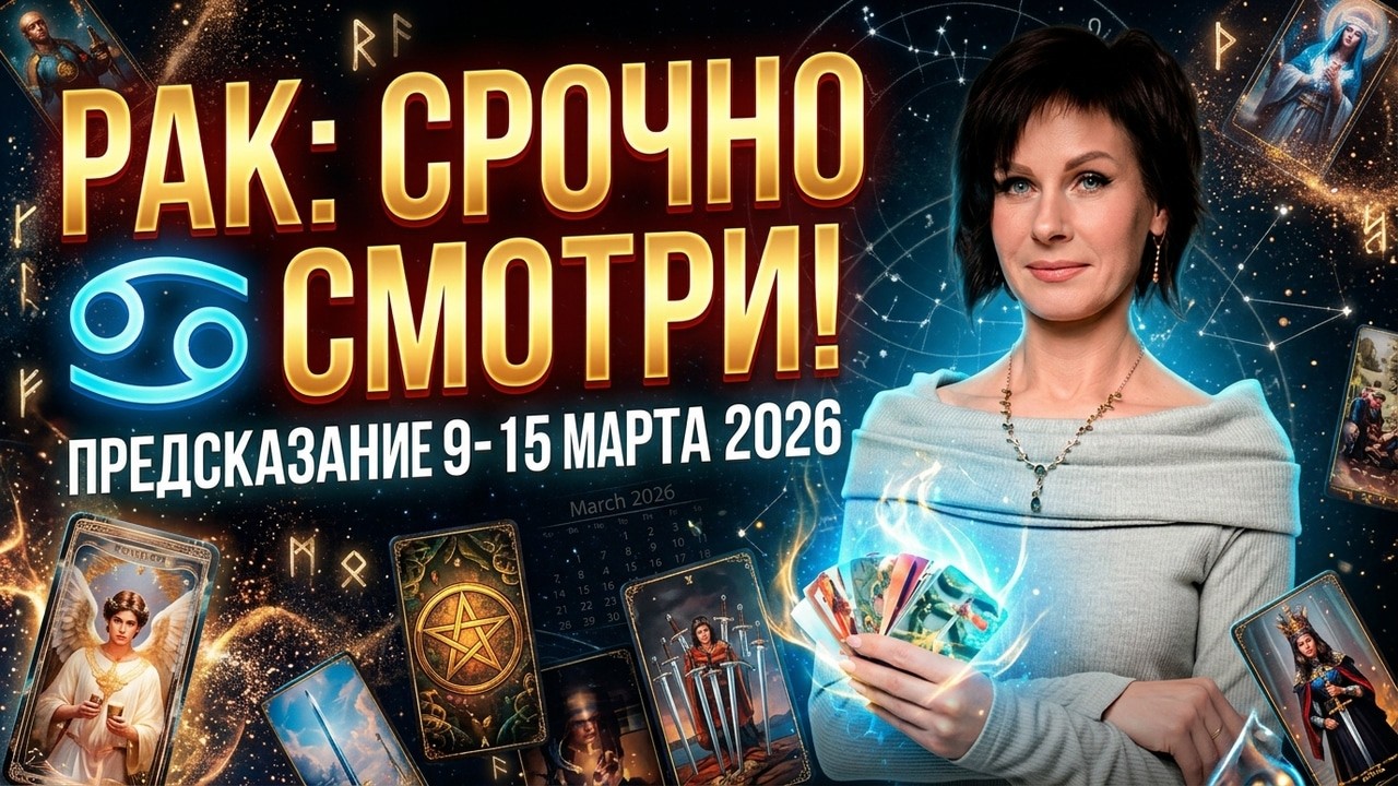 Рак: Срочно смотри!!  Предсказание с 9-15 марта 2026