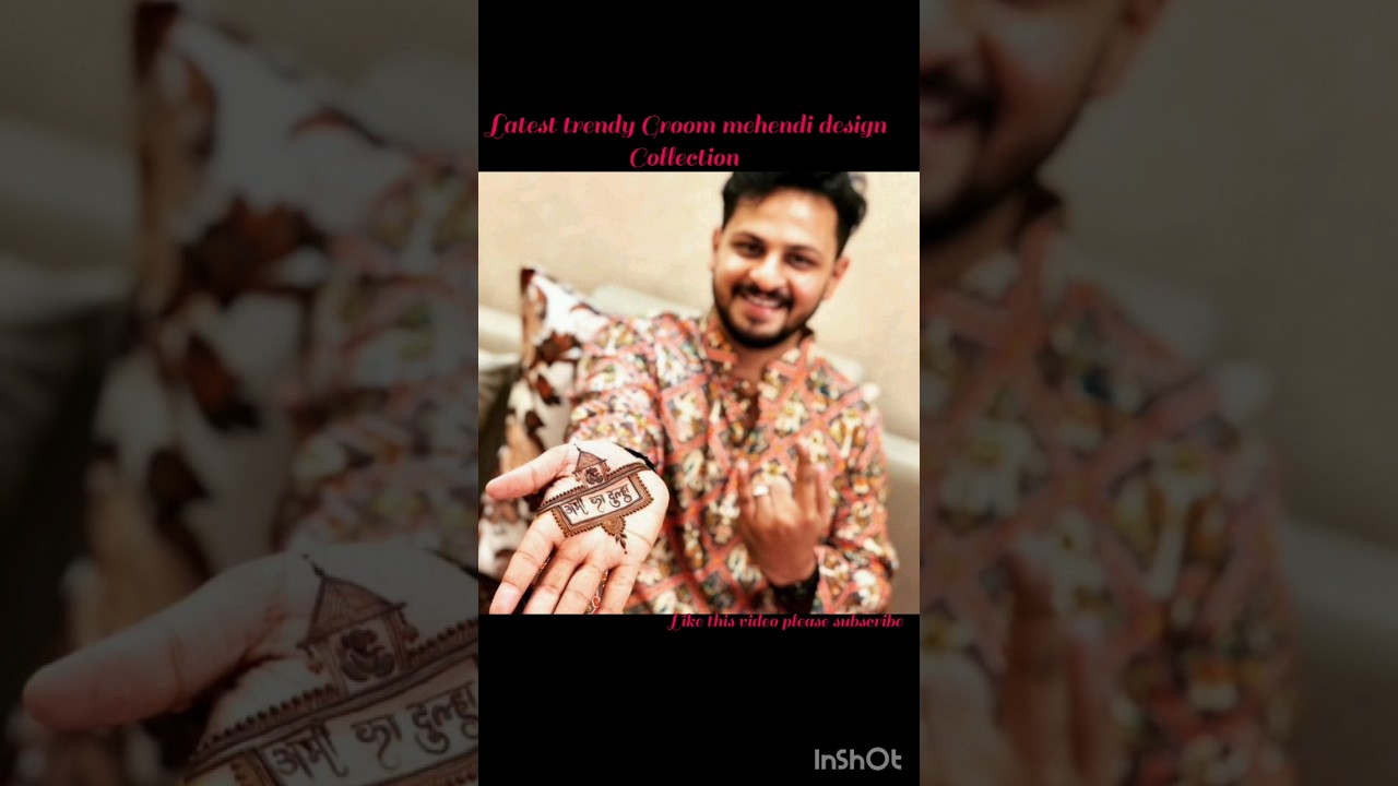 latest trendy 🤵Groom mehendi design collection #shorts #youtubeshorts dulha ka mehendi🥳#indiangroom