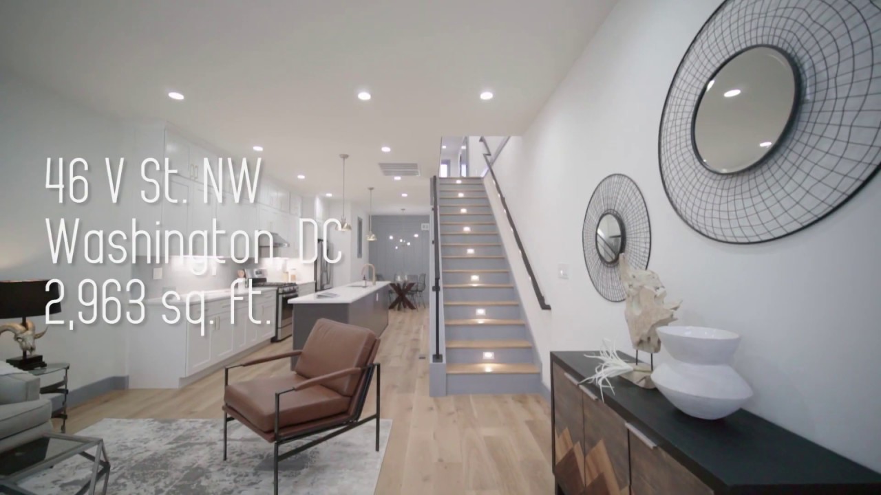 STUNNING row home with incredible ROOFTOP DECK - 46 V Street, NW, Washington DC | VIRTUAL TOUR
