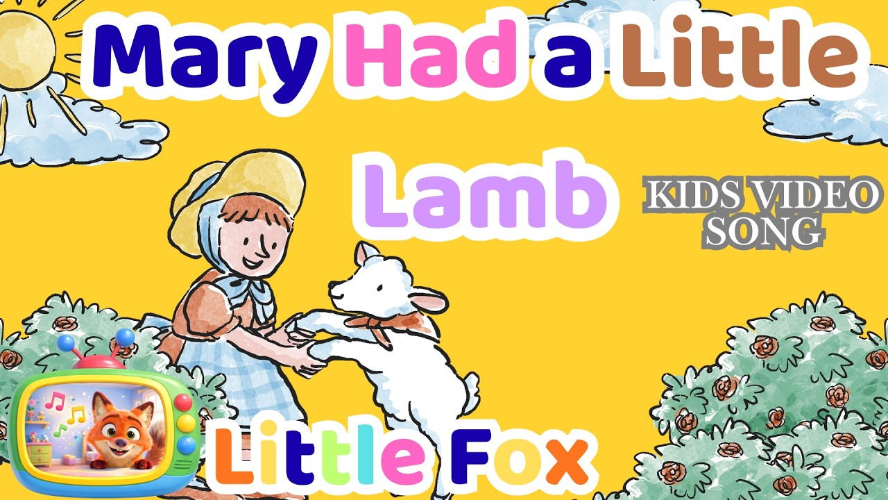 🐑 Mary Had a Little Lamb🐑 - Nursery Rhyme | Educational Video for Kids #nurseryrhymes #rhymes #kids