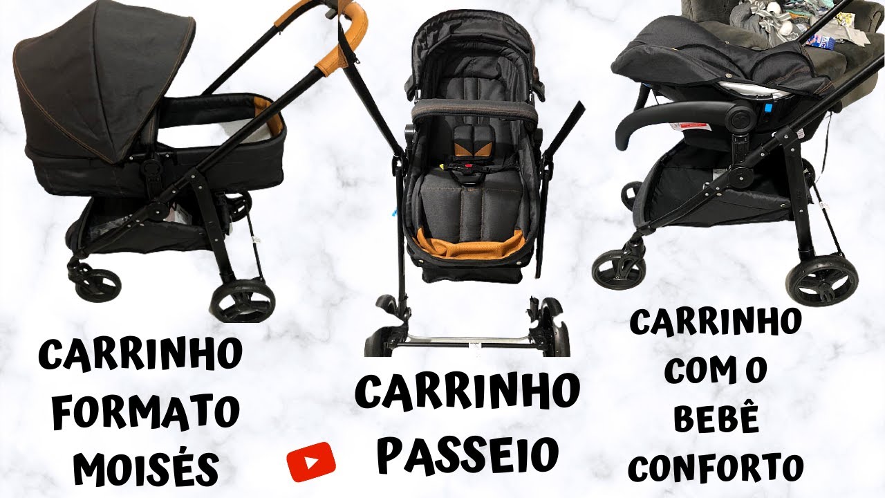 CARRINHO GALZERANO OLYMPUS TODAS AS FUNÇÕES I MOISÉS, PASSEIO E COM BEBÊ CONFORTO I ANA GIGOSKI