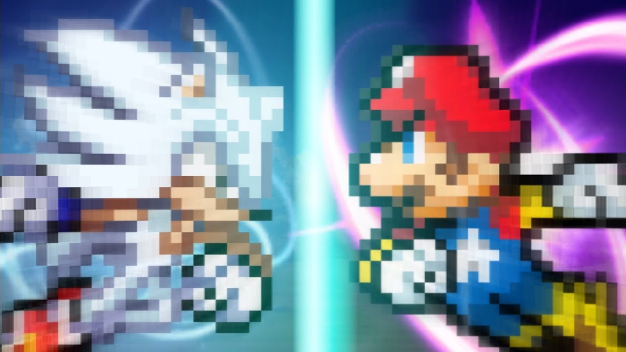 Hyper Sonic (Frontiers) VS Neo Mario Sprite Animation