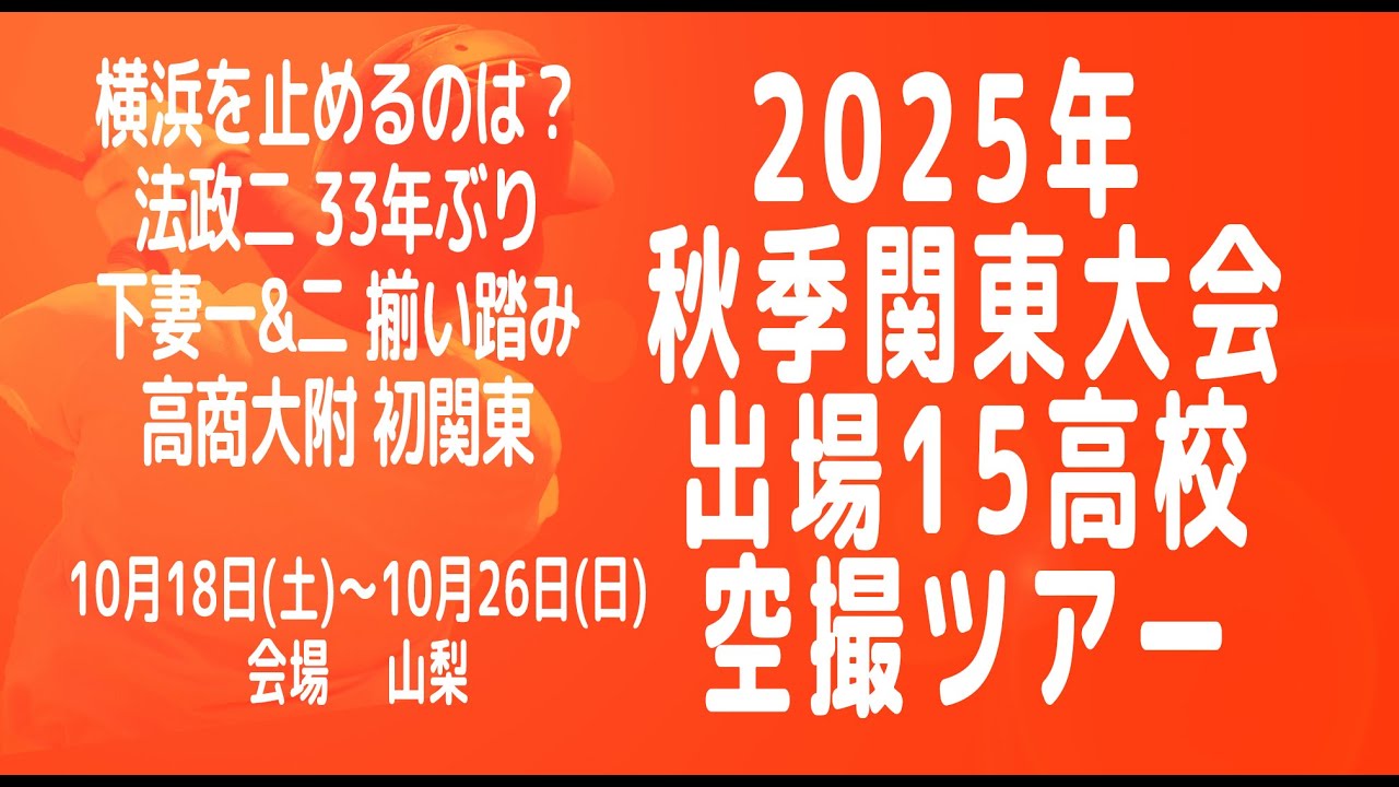2025 秋季関東大会 出場15校空撮ツアーby Google Earth 高校野球 To 甲子園