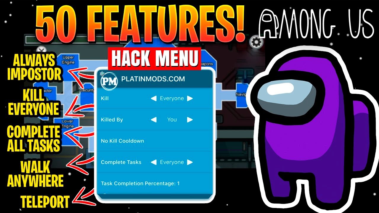 [iOS] Among Us v2020.9.9 MEGA MOD MENU!!! +50 Features