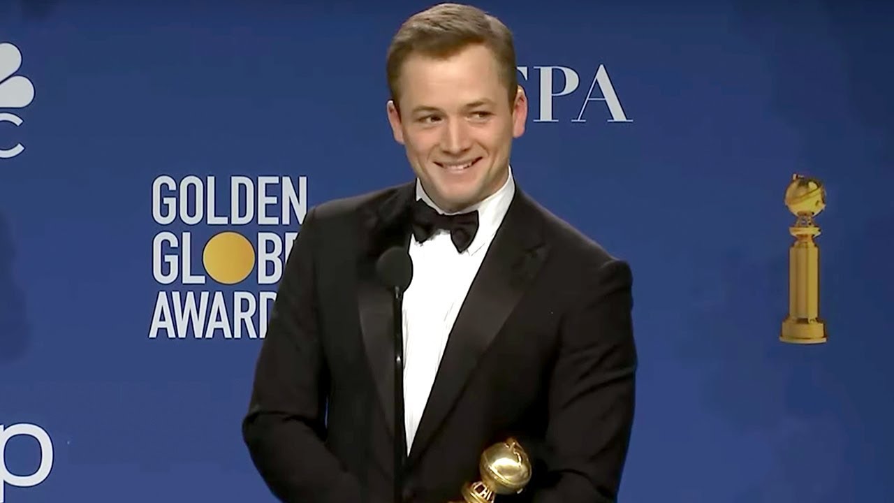 Taron Egerton - Rocketman | Golden Globes 2020 Full Backstage Interview