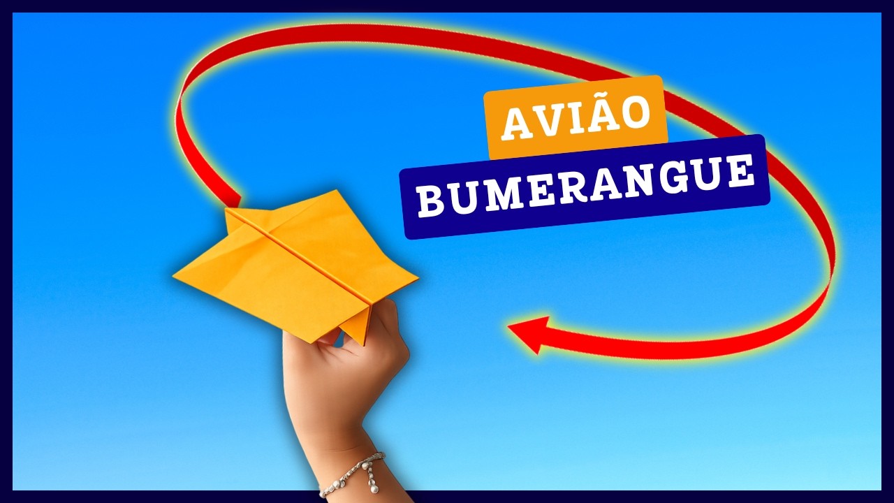 Como Fazer um AVIÃO DE PAPEL BUMERANGUE #5 | Passo a Passo Fácil ✈️