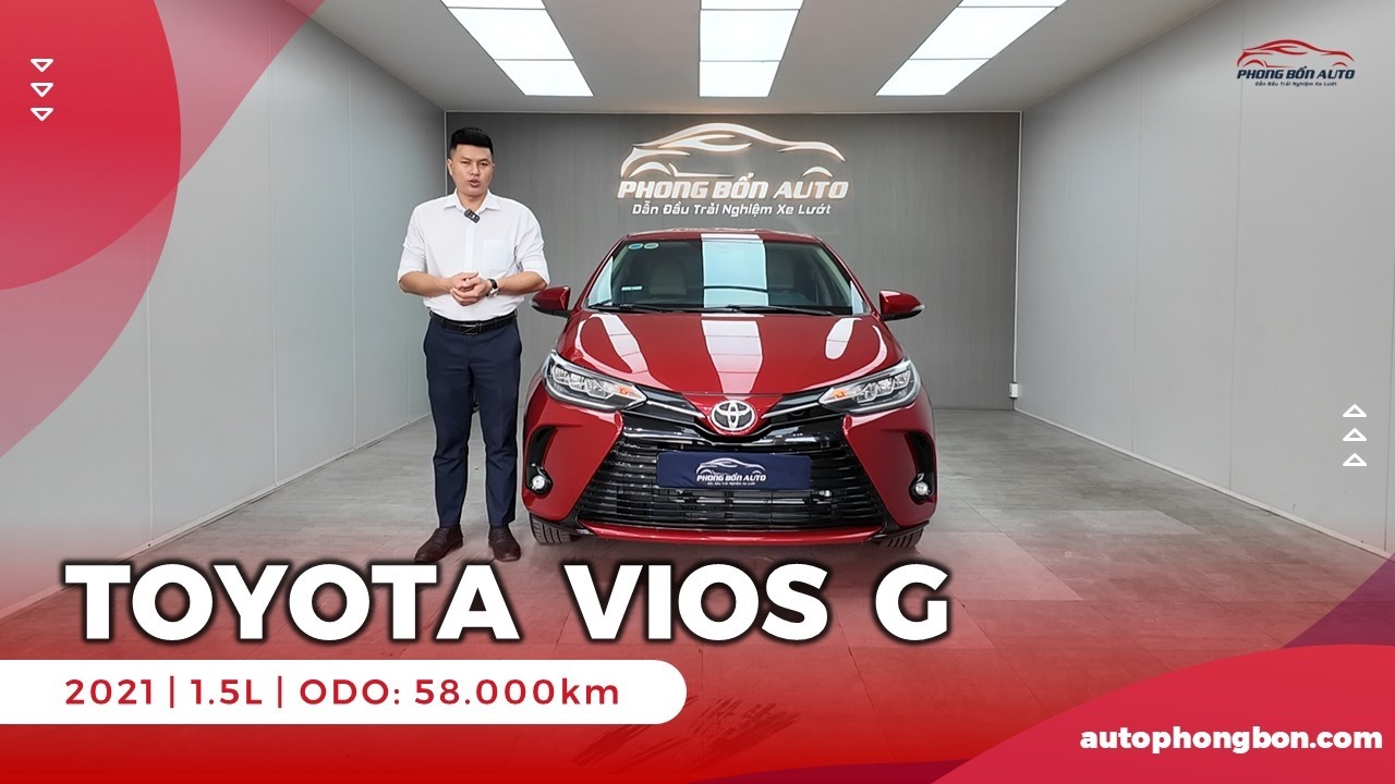 🔴TOYOTA VIOS Bản G, sx 2021, động cơ 1.5L, máy xăng, số tự động, ODO: 58.000km💥