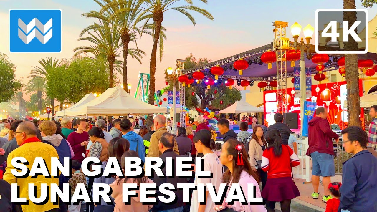 [4K] San Gabriel Lunar New Year Lantern Festival 2025 California Walking Tour - Year of the Snake 🐍