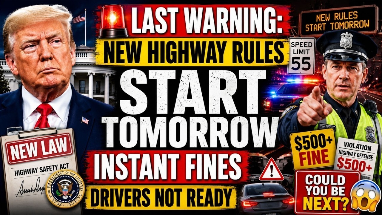 🚨 LAST WARNING  New USA Highway Rules Start TOMORROW &mdash; Drivers Risk Instant Fines