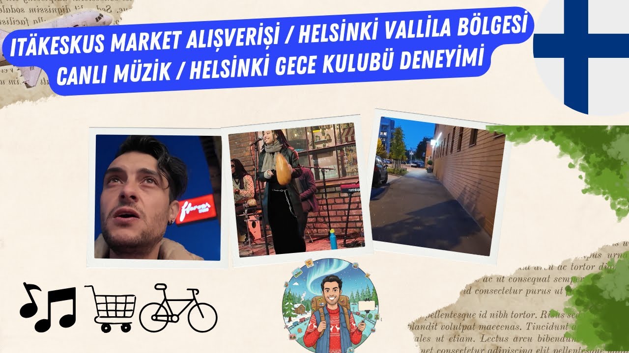 Itäkeskus Market Alışverişi / Helsinki Vallila Bölgesi Canlı Müzik / Helsinki Gece Kulubü Deneyimi