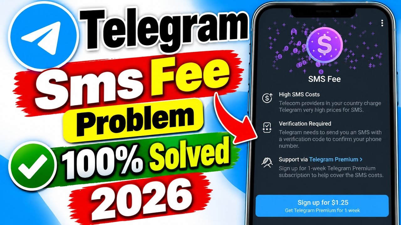 Telegram Sms Fee Problem | Telegram Login Problem | How To Fix Telegram Sms Fee Problem