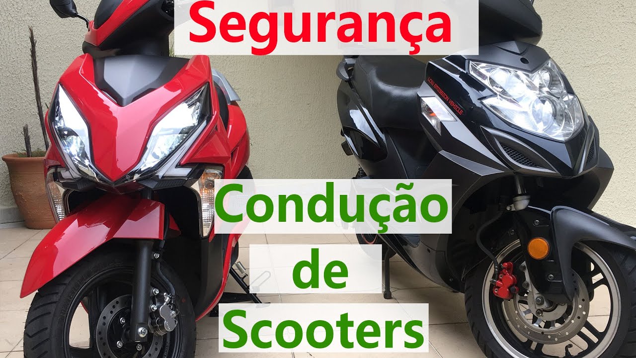 Segurança na condução de scooters e motos.