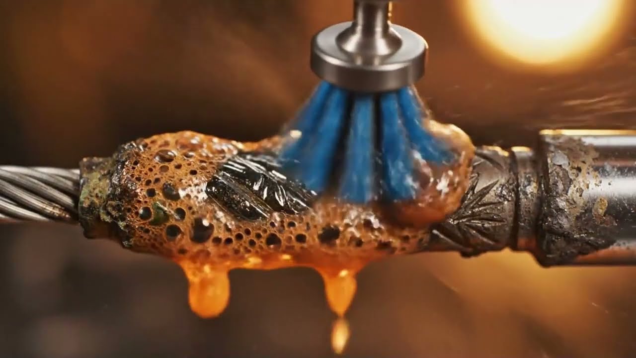 Restoring a Severely Rusted Decorative Metal Rod | Extreme Rust Removal and Polishing