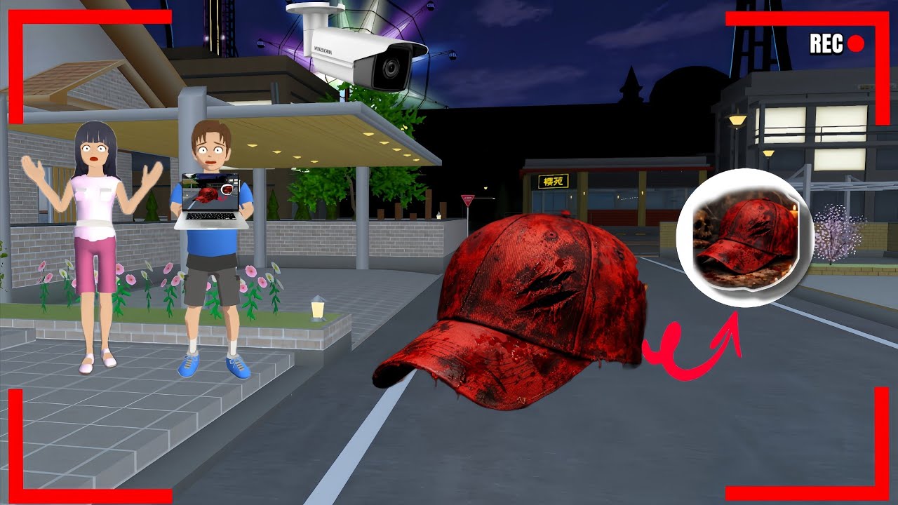Yuta Mio panik CCTV merekam TOPI BERLUMURAN DARAH di Kota sakura 😱|sakura school simulator