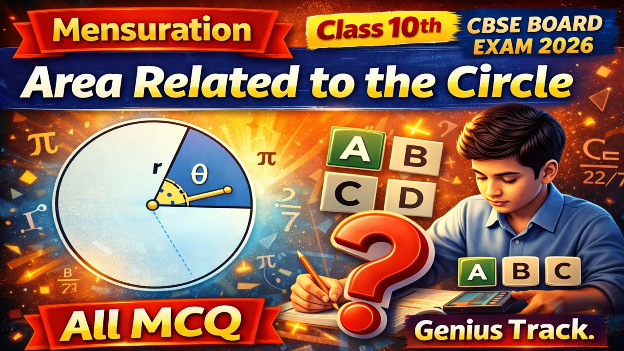 Area of Circle, Sector & Segment | Minor and Major Area | Class 10 Maths CBSE 2026 | Genius Track