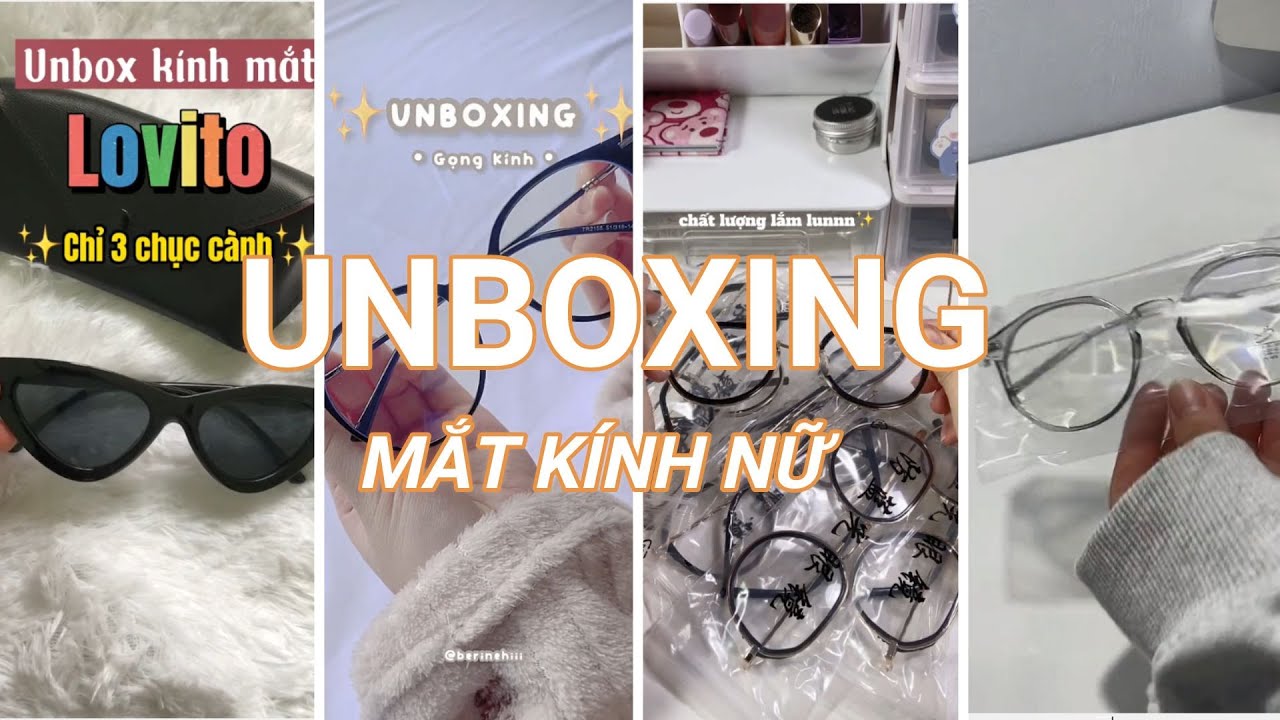 [ Shopee haul ] Tổng hợp  UNBOXING MẮT KÍNH thời trang nữ | Guthoitrang