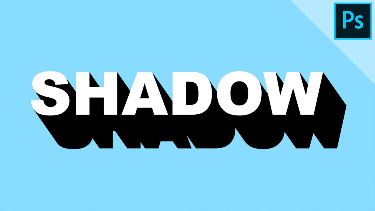 Create a solid long shadow for texts | PHOTOSHOP TUTORIAL - TEXT EFFECT
