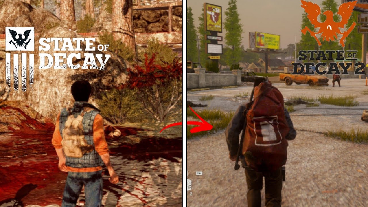 State of Decay vs State of Decey 2 сравнение деталей
