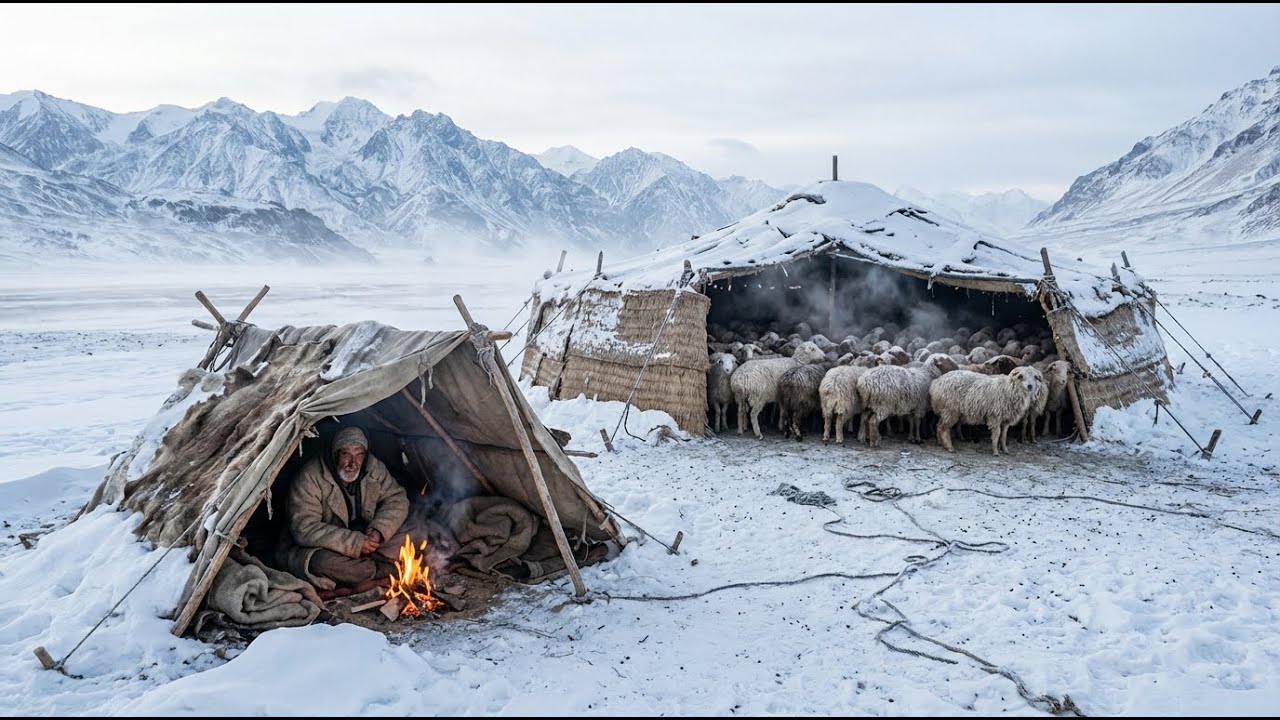 Inside the Freezing Life of an Afghan Shepherd | Cooking to Survive the Winter