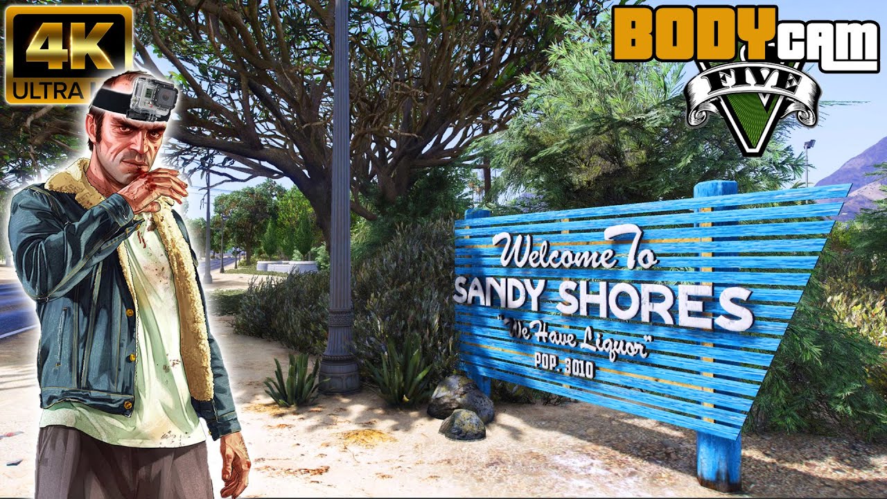 [NO COMMENTARY] ⁴ᴷ⁶⁰ GTA 5 POV: Walking in Sandy Shores