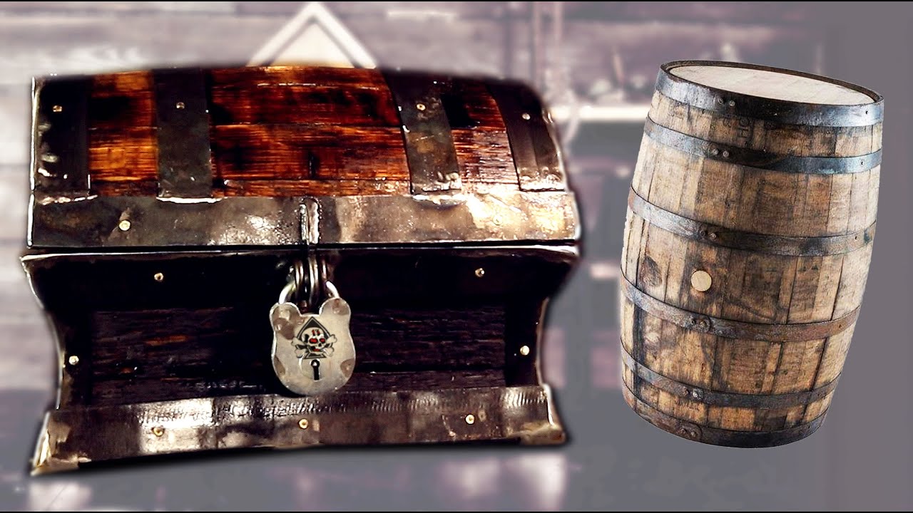 Making a Treasure Chest from an Old Whiskey Barrel